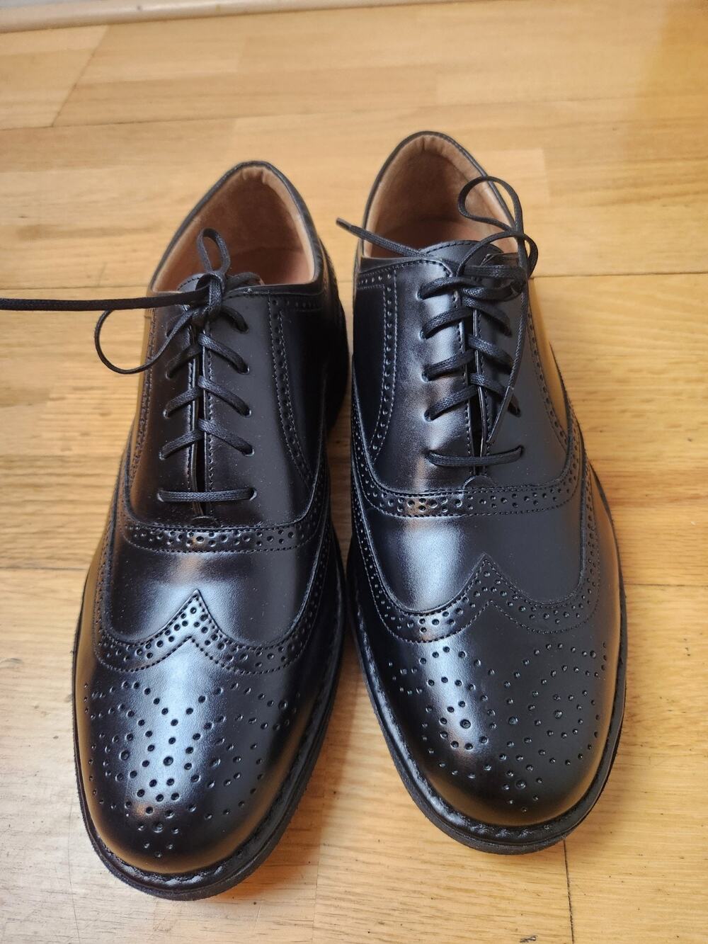 New Rockport Dressport Black Leather Oxford Wingtip Shoes Mens Size US 8.5W